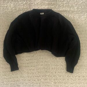 Cotton On Black Cropped Sweater - Size Medium